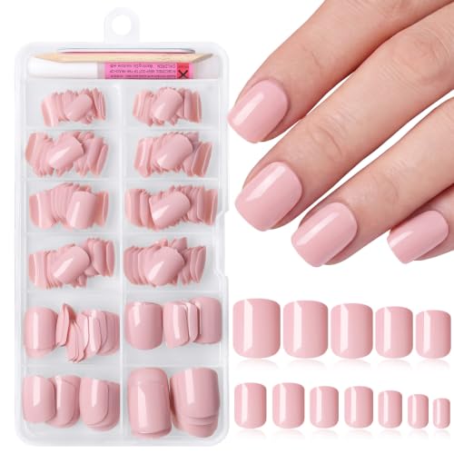 240pc Extra Short Press on Nails Square Fake Nails with Glue Tabs...