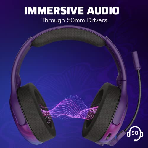 Image of PDP AIRLITE Pro Wireless Headset with Mic for Xbox Series X|S, Xbox One, Windows 10 /11 - Purple Fade (Only at Amazon)