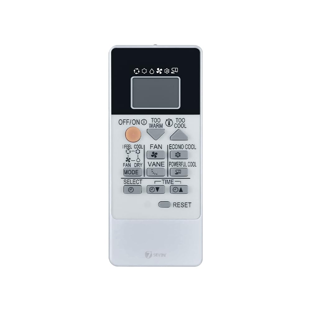 7SEVEN® Compatible AC Remote with Mitsubishi Electric Air Conditioner and Suitable for Split and Window AC, Exactly Match Each Key of Remote with RU18a Original remotes Control