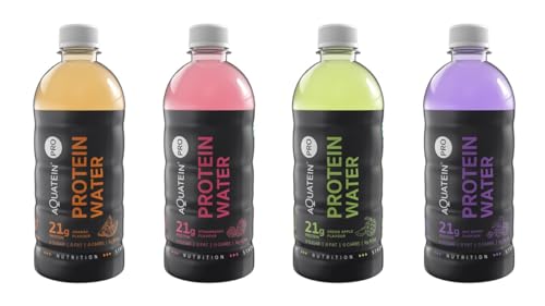Aquatein Pro 21g Ready To Drink Whey Protein Water Drink Strawberry, Orange, Green Apple & Mix Berry - 500 ml (Pack of 4) (B07SB69YBL) Amazon Price History, Amazon Price Tracker