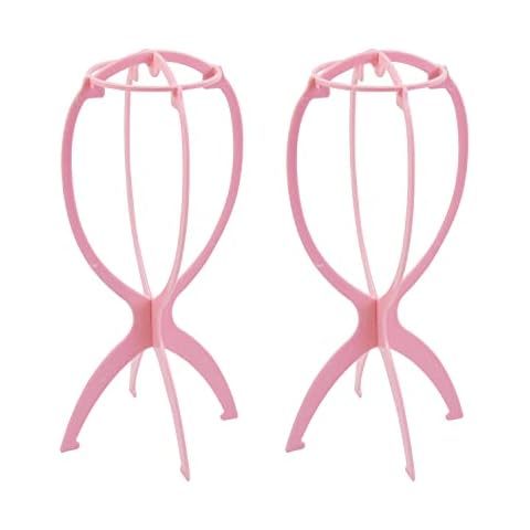 YANTAISIYU Pink Portable Wig Stands Cover