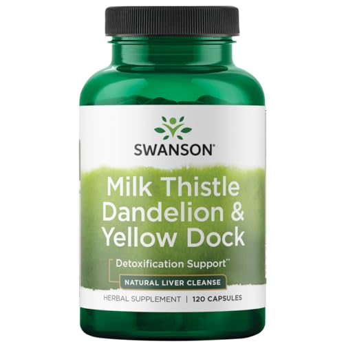 Swanson Milk Thistle Dandelion Yellow Dock -120 Capsules