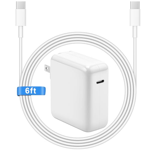 Charger for MacBook Air MacBook Pro 118W 96W 87W 61W USB Type C(USB-C) Fast Power Adapter, Compatible with MacBook Pro-Air, M1 M2 M3 M4 M5, iPad Pro, Samsung Galaxy and More, Includ 6FT USB-C Cable