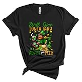 Will Give Lunch Lady Advice for Beer, Cheerful St. Patrick's Day Shamrock, Drinking Drunker Unisex T-Shirt Black