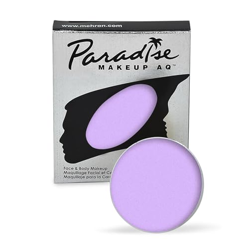 Image of Mehron Makeup Paradise Makeup AQ Refill Size | Stage & Screen Performance, Face & Body Painting, Beauty, Cosplay, and Halloween | Water Activated Face Paint, Body Paint .25 oz (7 ml) - Pastel Purple