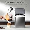 Typhur Fast Nugget Ice Maker Countertop with Self-Cleaning Pump, 35lbs/24H Crushed Pebble Ice Machine with Pellet Ice, 8 Packs Cleaner, Dual Ice Scoops for Home, Kitchen, Party, RV, Stainless Steel