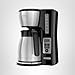 BLACK+DECKER 12 Cup Thermal Programmable Coffee Maker with Brew Strength and VORTEX Technology, Black/Steel, CM2046S