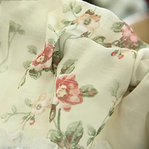 Moderne café rideaux en coton polyester LUNEZY au tissage structuré haut de gamme
