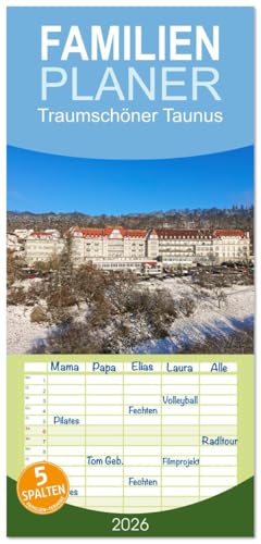 Familienplaner 2026 - Traumschöner Taunus mit 5 Spalten (Wandkalender, 21 x 45 cm) CALVENDO: Auf den Spuren des berühmten Schinderhannes