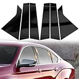 AMSPRAC Door Pillar Covers fit for Chevy Impala 2014 2015 2016 2017 2018 2019 2020,Glossy Black Anti-Scratch Trim, 6PCS Window Outer Pillar Panel Set