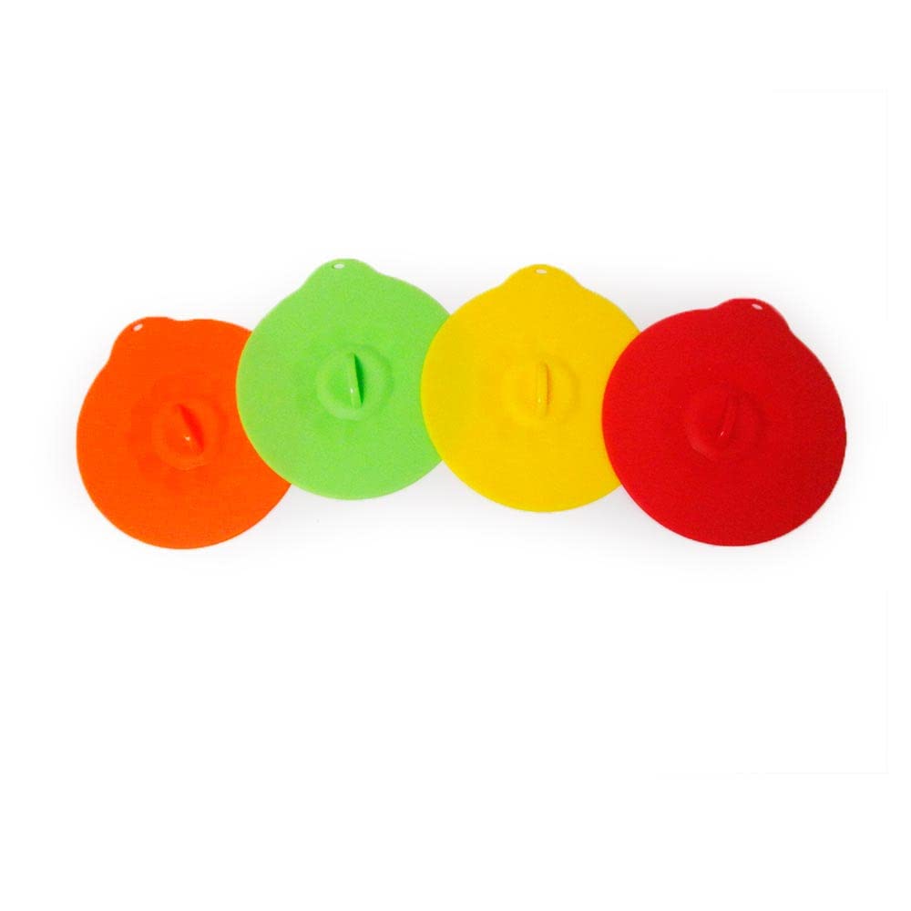 2 Pc Silicone Leakproof Cup Cover Coffee Tea Sealing Mug Wrapping Lid Tool Gift