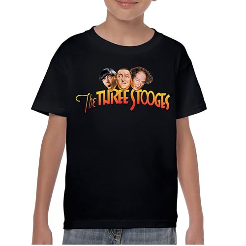 The Three Stooges Youth T-Shirt Funny 3 Wise Guys Curly Howard Moe Larry Shemp Classic Retro American Legends Kids