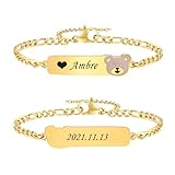 Taille ajustable : Conçu pour les enfants, ce bracelet personnalisable a été pensé pour s'adapter confortablement à leur croissance. D'une longueur réglable allant de 12 à 15 cm, il s'ajuste facilement aux poignets des plus petits, garantissant un maintien parfait au fil des ans.