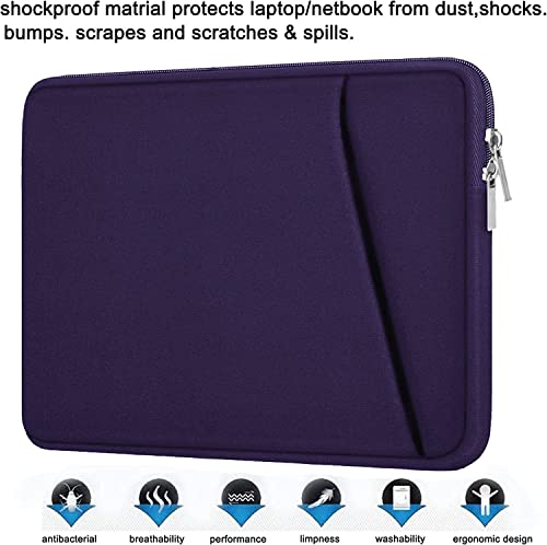 Image of Laptop Sleeve 14 inch, Durable Carrying Bag Shockproof Protective Case Cover, Handbags Briefcase Laptop Bag Compatible with 14 inch MacBook Air /Pro HP Asus Lenovo Notebook Computer, Purple