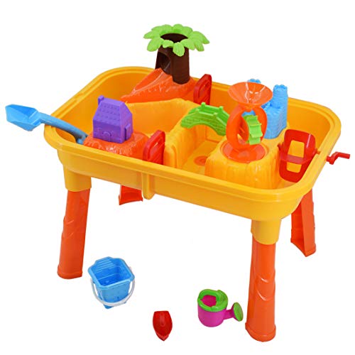 Wasserspieltisch deAO für Kinder mit Sand und Wasser inklusive Zubehör