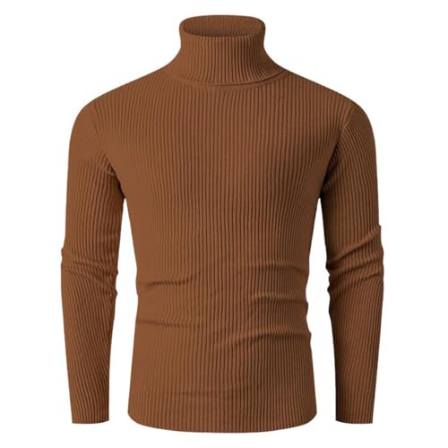 Men's Sweater High Neck Knit Pullover Fitted Base Layer Autumn Winter Top for Men