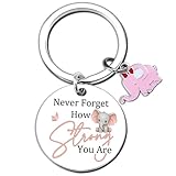Elephant Gifts For Women Cute Pink Elephant Keychain Inspirational Motivational Gifts For Women Friendship Unique Mothers Day Gift Elephant For Mom Encouragement Christmas Birthday Gifts For Friends