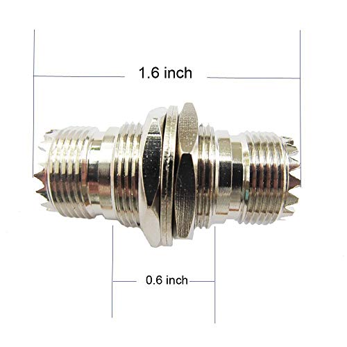 Adaptador UHF hembra a SO239 con tuerca panel para solucionar pérdidas de señal en chasis 2