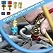 BUTITNOW Quick Couplers Kit, R1234YF to R134A Conversion Kit, Blue and Red High Low Side R1234YF Adapters Hose Fitting Connectors for R1234YF Car Air Conditioning System Evacuation Recharging