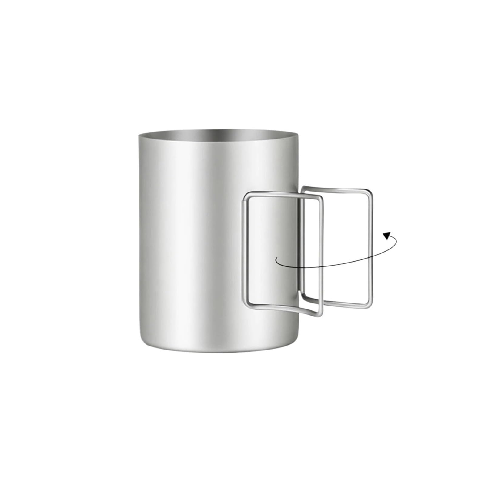 Zusammenklappbarer Edelstahlbecher Campingbecher aus Edelstahl | 304 Faltbarer, tragbarer, isolierter Becher for den Außenbereich(400ml)