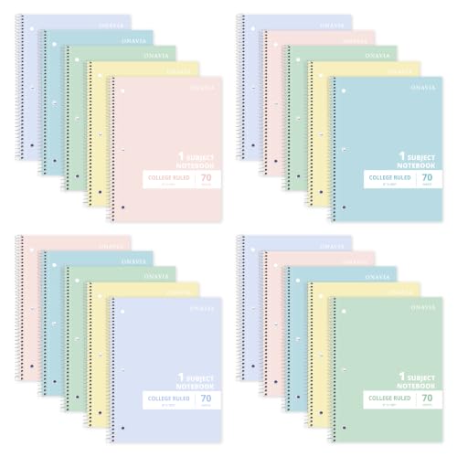20 PACK, 1 Subject Spiral Notebook College Ruled  - image 1