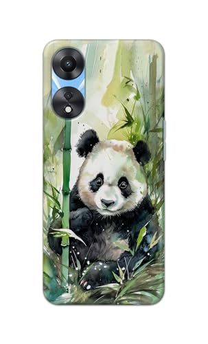Image of Printed Hard Back Cover for Oppo A78 4G Back Cover (Panda -J1) -190724(EA)