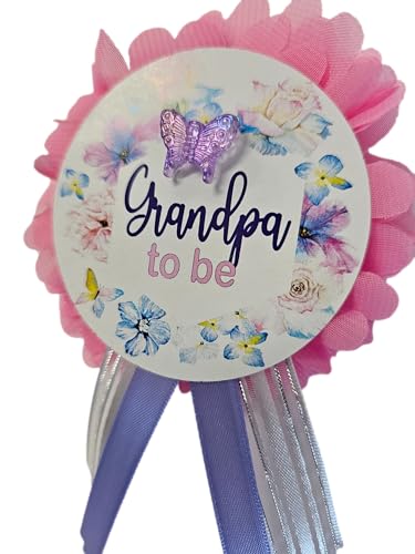 Image of Butterfly Theme Baby Shower or Pregnancy Announcement Party Favors, Baby Shower Decorations, Baby Shower Invitations, Baby Shower Invites, Baby Shower Gifts (grandpa pin)