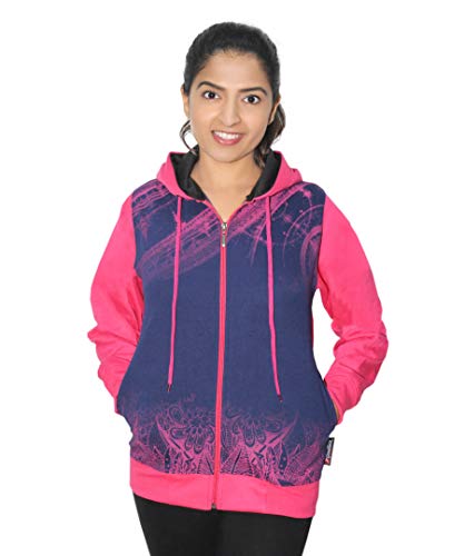 Image of Goodluck Women's Abstract Sweatshirt with Hoodies, Fleece Material Full Sleeves, (Pack of 1)