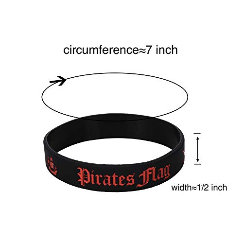 Cleverplay Pirate Party Favors Supplies With 24 Pack Caribbean Pirates Silicone Wristbands Bracelets And 24 Pack Pirate Toy Rings Great For Kids Birthday Parties And Pirate Events #TOP1