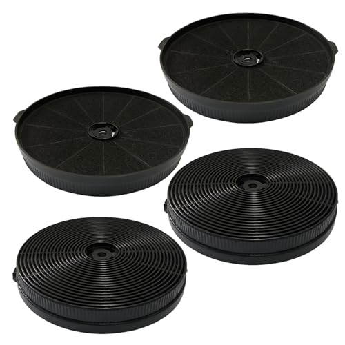 Beaufan 4er Pack Aktivkohlefilter passend Kompatibel mit Respekta Dunstabzugshaube MIZ1000 MIZ1000N, Kompatibel mit Klarstein Dunstabzugshaube, Kompatibel mit FIREGAS FGS-EBV13D460CC FGS-EBL11CR1160CC