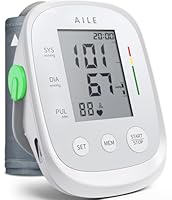 [2022]AILE Blutdruckmessgerät, Oberarm Blutdruck Messgerät für den Hausgebrauch, Blood Pressure Monitor, Vollautomatisch große manschette (22-42cm)