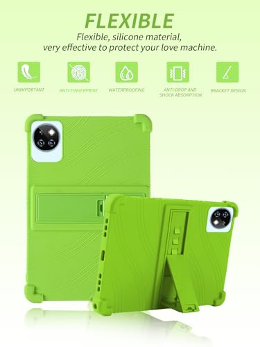 Étui silicone DOOGEE T10W 10 pouces avec support réglable vert - 2