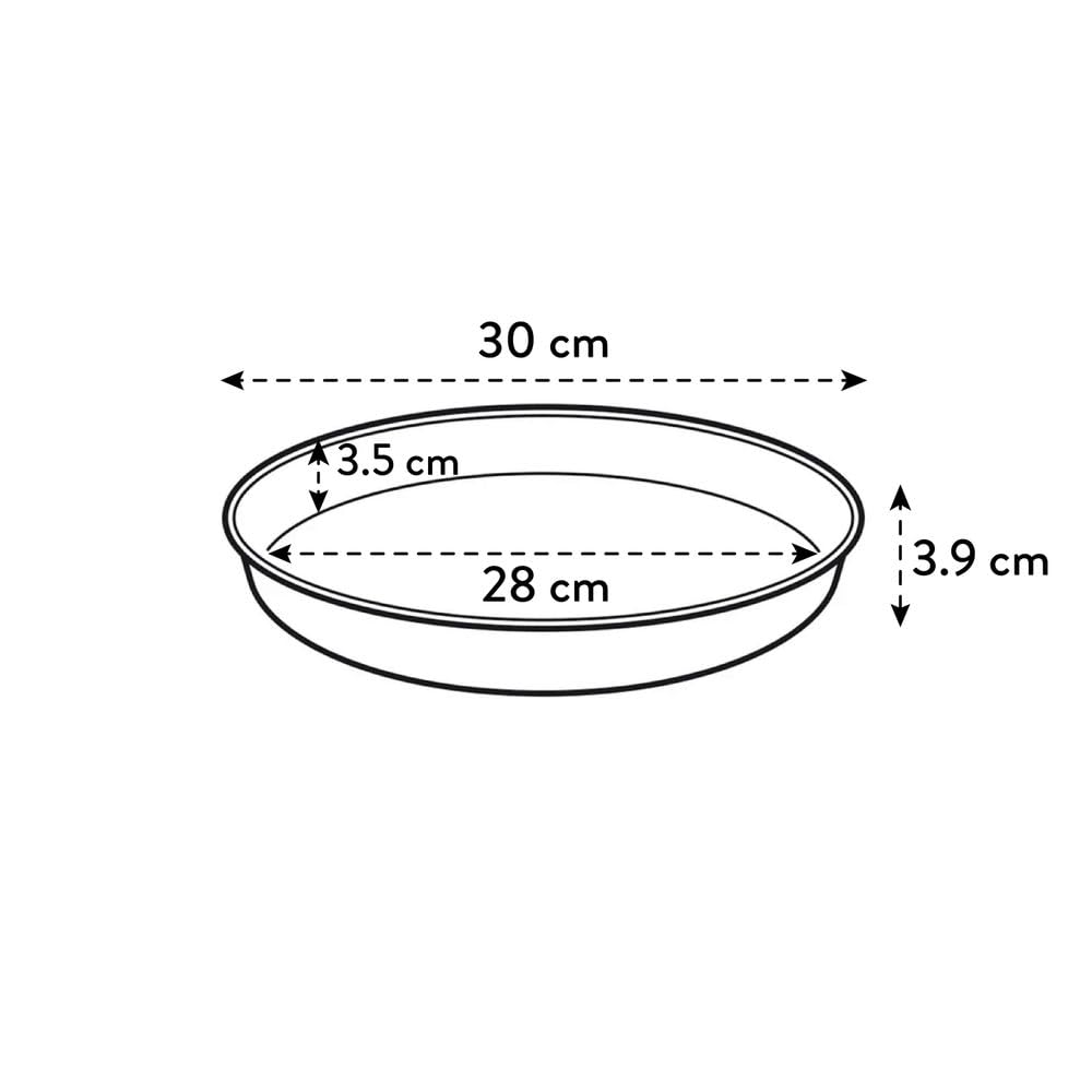 elho Loft Urban Saucer Round 30 - Saucer for Outdoor & Accessories - diameter 30.2 x H 4.1 cm - Brown/Terra - Image 3