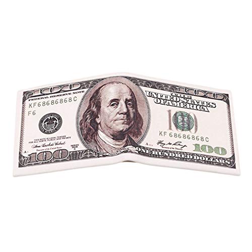 Fliyeong - Billetera plegable de piel sintética para hombre, diseño de billetera de dólar de los EE. UU Cover