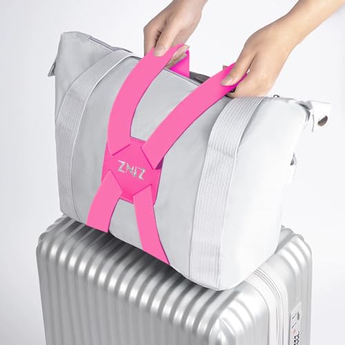 Sangle de valise rose réglable et haute élasticité pour voyage