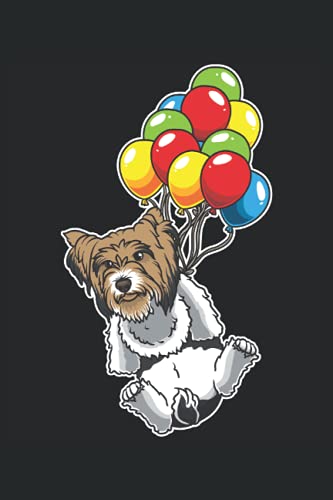  Biewer Yorkshire Terrier mit bunten Luftballons: Notizbuch LINIERT  Eine lustige Kladde für Biewer Yorkshire Terrier Hundebesitzer