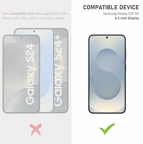 Image of SupCares Tempered Glass for Samsung Galaxy S25 (6.2 Inch) With Installation Kit | Military-Grade Gorilla Screen Protector | Edge to Edge Coverage | Black