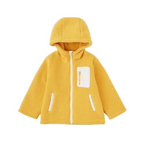 LittleSpring Girl Boy Fleece Jacket Hoodie with Zipper Pocket