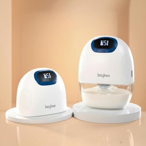 Image of Baybee Wearable Electric Breast Pump for Mothers | Automatic Hands-Free Breast Pump Electrical Machine with 3 Suction Levels & 12 Modes | Electric Breast Pumps with LED Light, 1500mAh Rechargeable Battery & BPA-Free Tritan Material | Portable Breast Milk Pump with Lactation & Massage Modes (White)