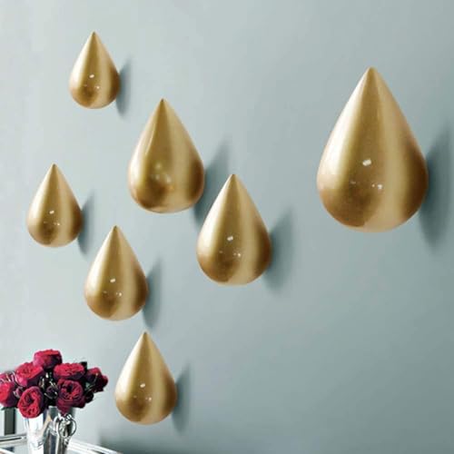 AYGCI 2 Piezas Creativo Gancho de Ropa de Gota de Agua, Impermeable Ganchos de Pared Multifuncionales Ganchos para Toallas Percheros Dormitorio Sala de Estar Pasillo Baño Cocina Decoración
