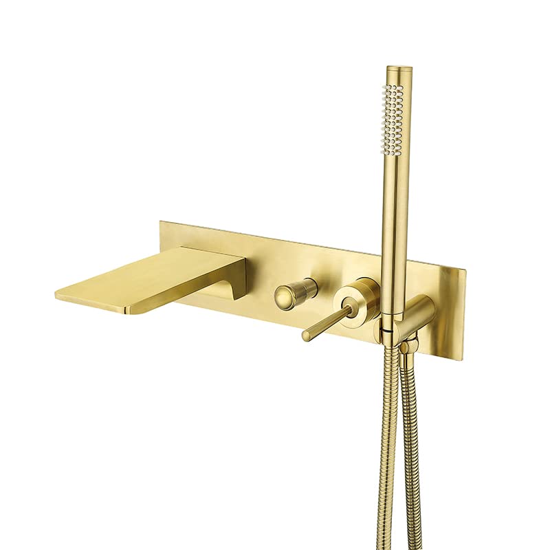 Robinet de baignoire douche cascade en finition durable et mitigeur mural