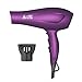 Matte Purple Hair Dryer 1875W Powerful Fast Drying Negetive Ion Blow Dryer Strong Air Flow 2 Speed & 3 Heat Settings DC Motor Plus One Concentrator