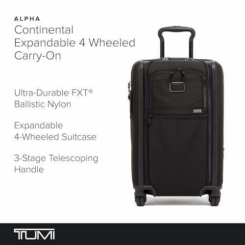 TUMI - Alpha International Expandable 4 Wheeled Carry-On - Rolling Carry On Suitcase for Domestic & International Travel - Black3