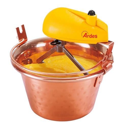 ARDES - AR24AM40 Olla de cobre, diámetro 24 cm, removedor de polenta y mermelada, removedor de motor eléctrico, conexión de bayoneta, fácil limpieza, removedor de polenta para 2/4 porciones