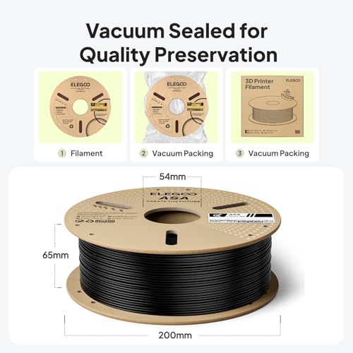 Image of ELEGOO ASA Filament 1.75mm Blue 1KG, UV & Weather Resistant 3D Printer Filament for Outdoor Functional Parts, High Impact Strength Engineering Grad 1kg Spool (2.2lbs) Fit for FDM Printers