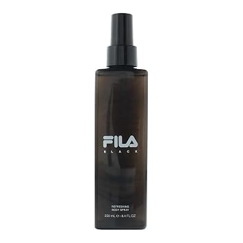 FILA BLACK for Men - Invigorating Spicy And Floral Fragrance For Him - Extra Strength, Long Lasting Scent Payoff For All-Day Wear - Trendy, Rectangular, Streamlined, Portable Bottle Design - 8.4 Oz