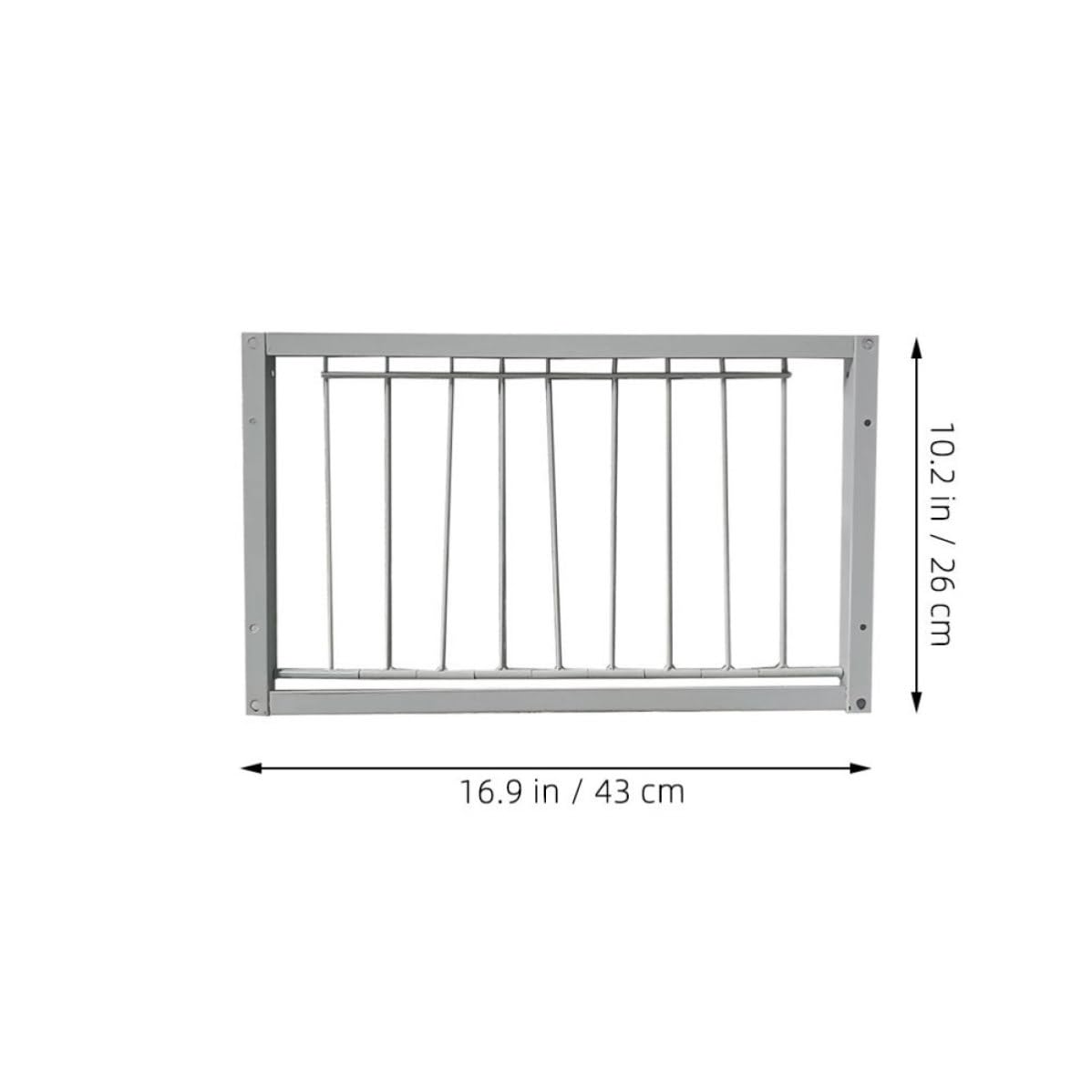 Puerta para Jaula de Pájaros de Hierro Reforzada Diseño Encriptado, Color Blanco, Paquete de 2 Piezas, Adecuado para Casetas de Aves y Suministros para Jaulas