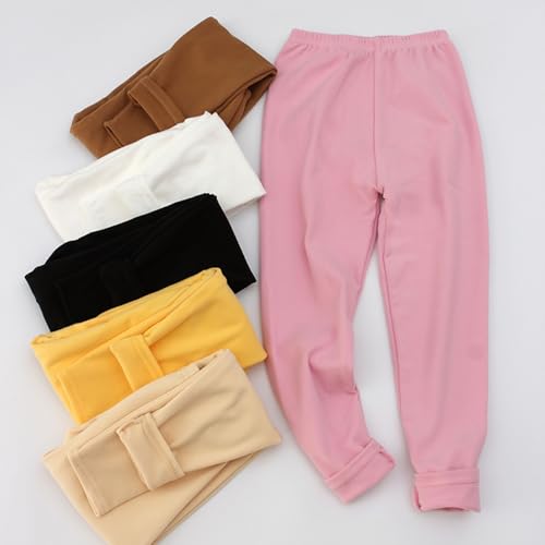 Girls Fleece Lined Winter Leggings Thicken Warm Stretchy Thermal Tights School Uniform Pants for 2-14 Years3