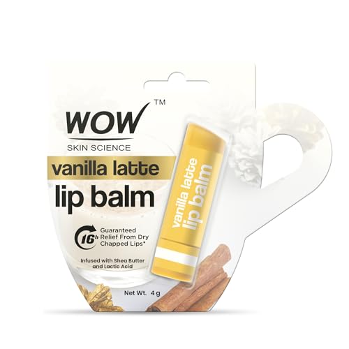 WOW Skin Science Vanilla Latte Lip Balm | Softens Dry & Chapped Lips | Protects Lips From Dryness | Long Lasting Moisturization |Prevent Flaky Lips | 16hrs Guaranteed Relief From Dry Chapped Lips | 4g For Rs. 143 @ 28 %