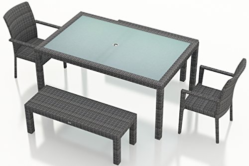 Harmonia Living District 5 Piece Patio Dining Set in Textured Slate